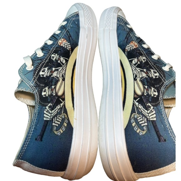 First Dance Skeleton Converse Style Unisex Shoes. - Picture 3 of 7